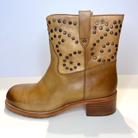 We The Free Harmony Studded Pull On Ankle Boots In Caramel, 9, New in Box - Picture 7 of 12